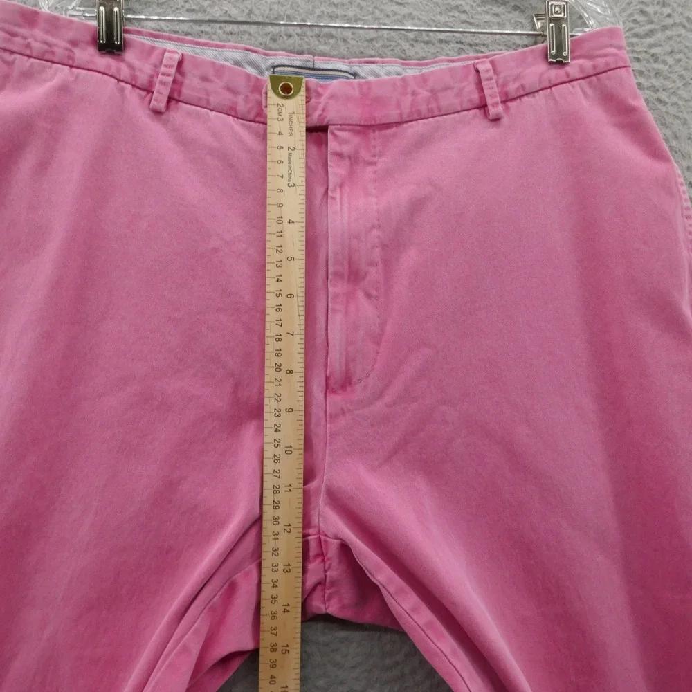 Peter Millar Men Raleigh Washed Twill Chino Pant‎ 38x28 Pink Flat Front Straight